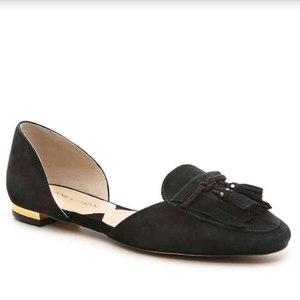 Adrienne Vittadini, Black Suede Loafers, 7.5, NWT